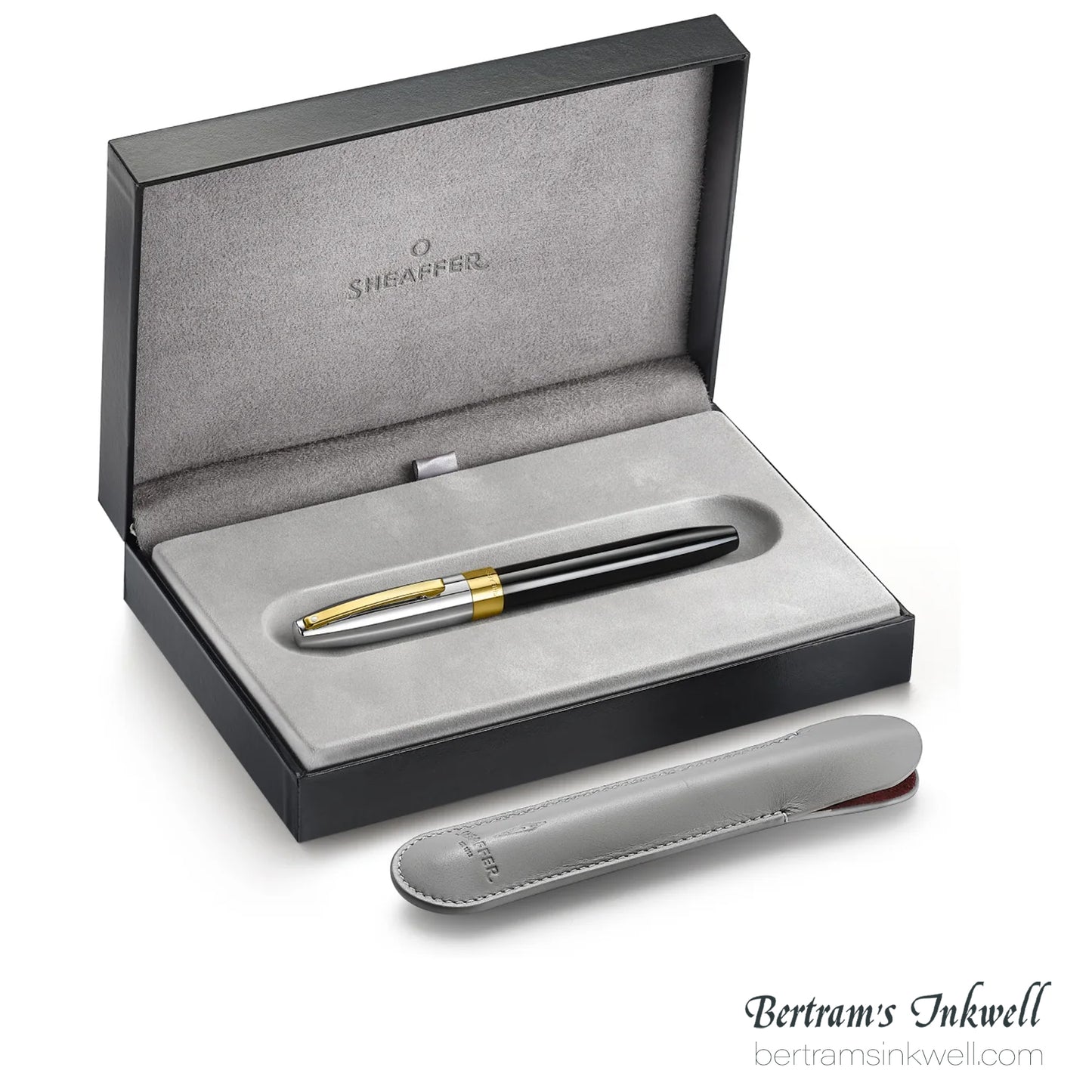 Sheaffer Legacy®  Black Lacquer with Chrome Cap 14K Gold PVD Fountain Pen