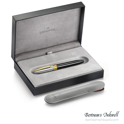Sheaffer Legacy®  Black Lacquer with Chrome Cap 14K Gold PVD Fountain Pen