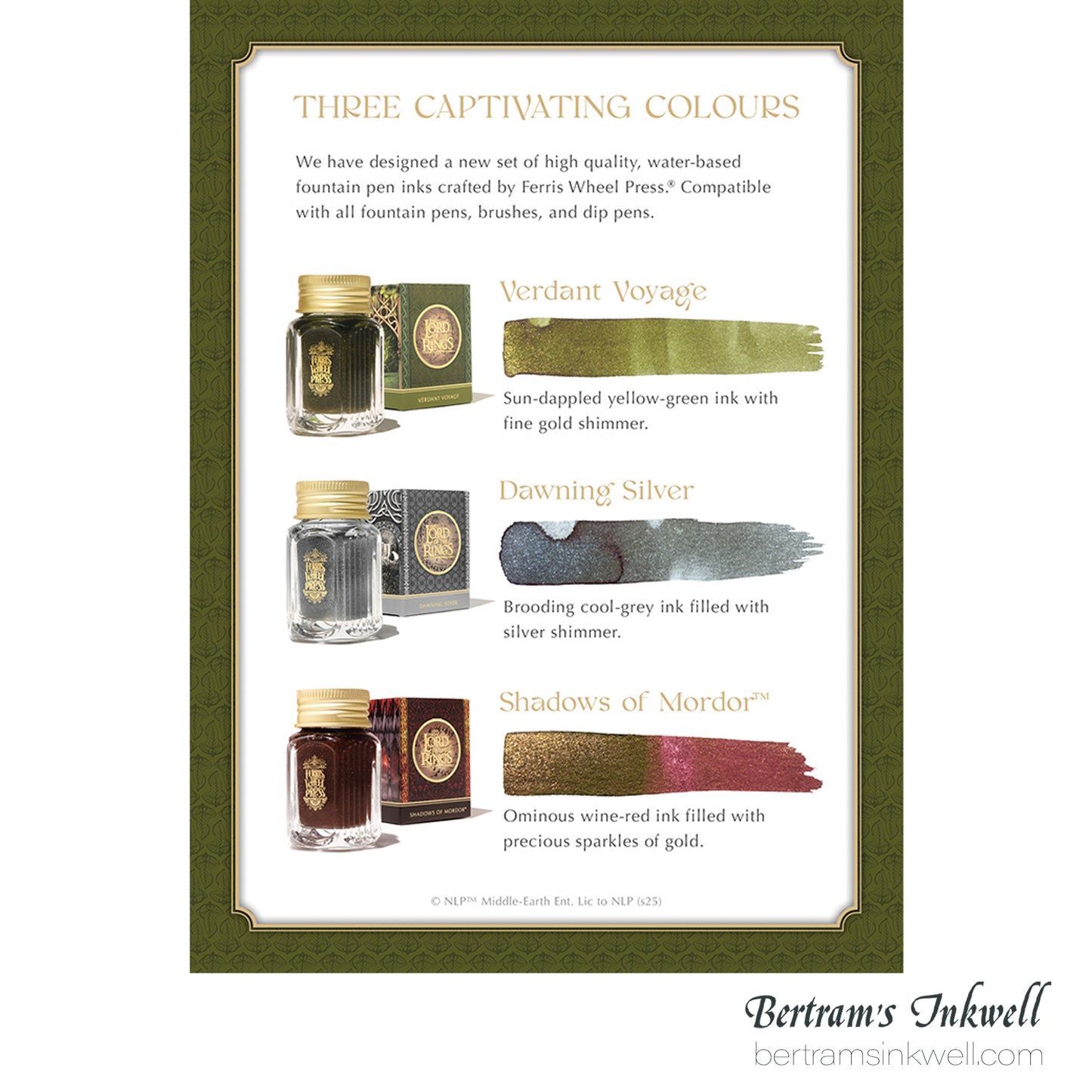 Ferris Wheel Press x Lord of the Rings - Verdant Voyage - 28ml Ink Bottle