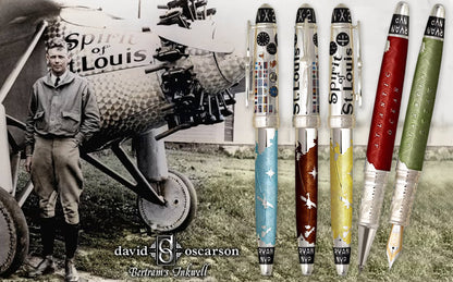 David Oscarson Spirit of St. Louis Fountain Pen - Charles Lindbergh Sunburst