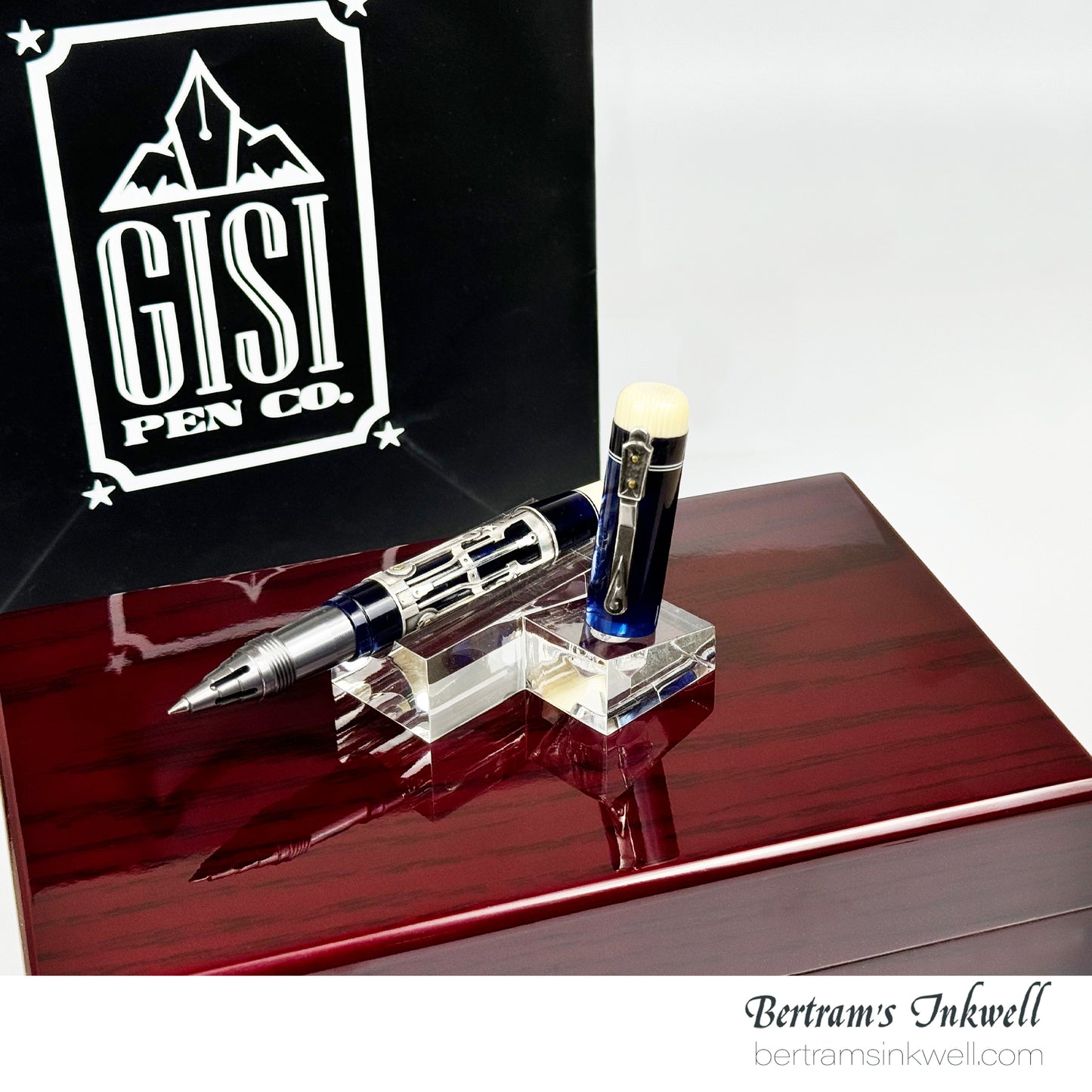 Gisi Pen Company Steampunk Titanium Blue Machine Limited Edition Rollerball, 2007