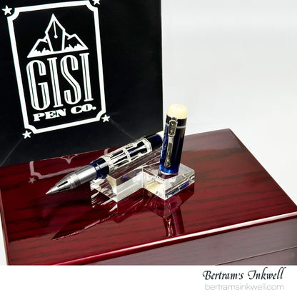 Gisi Pen Company Steampunk Titanium Blue Machine Limited Edition Rollerball, 2007