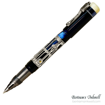Gisi Pen Company Steampunk Titanium Blue Machine Limited Edition Rollerball, 2007
