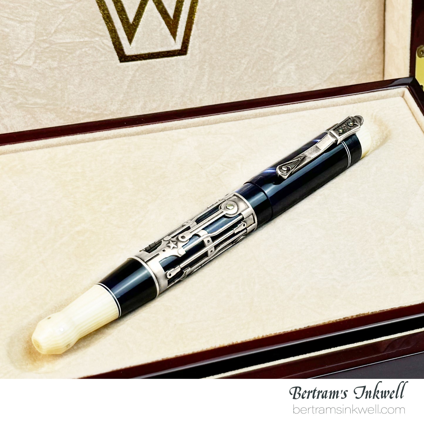 Gisi Pen Company Steampunk Titanium Blue Machine Limited Edition Rollerball, 2007
