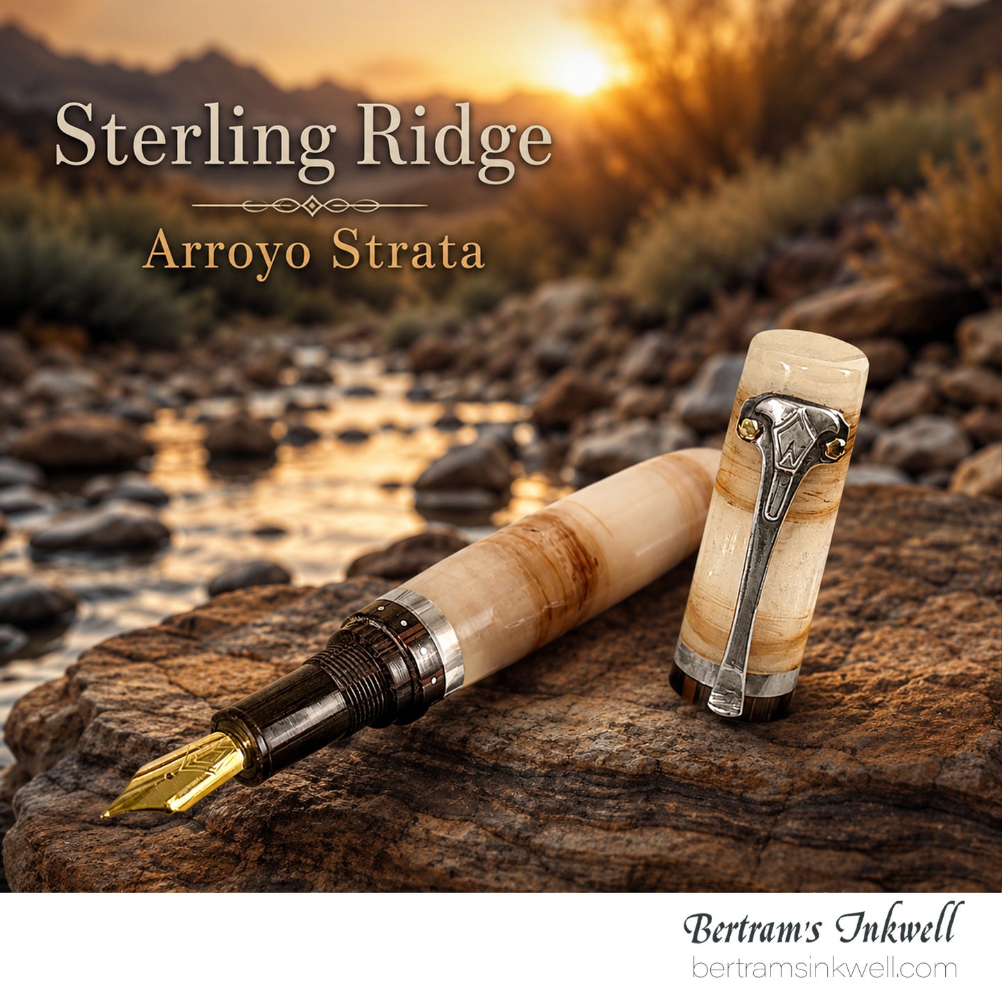 Gisi Pen Company Sterling Ridge Arroyo Strata Limited Edition Fountain Pen, 2000