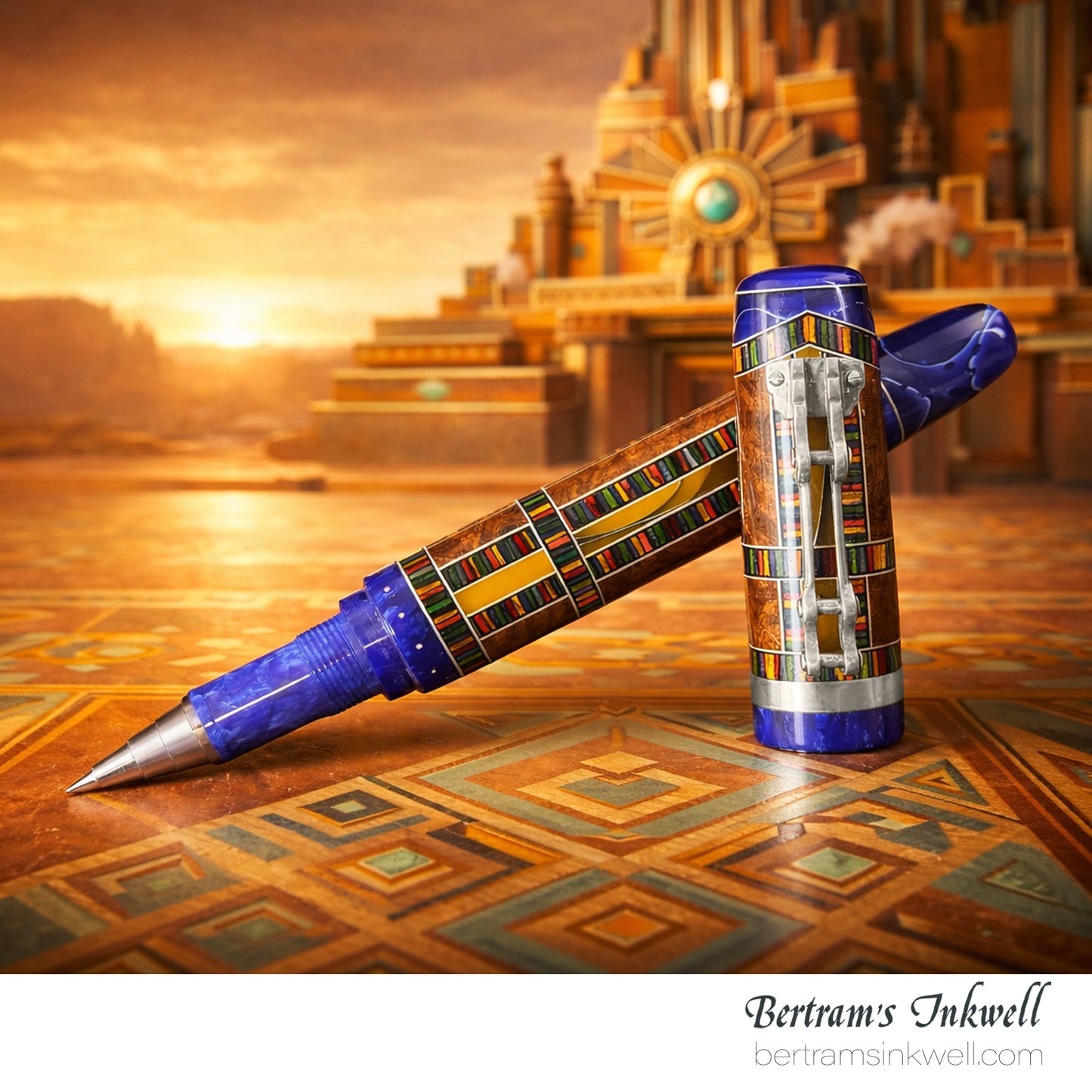Gisi Pen Company Sonoran Deco Mosaic Inlay Limited Edition Rollerball Pen, 2000