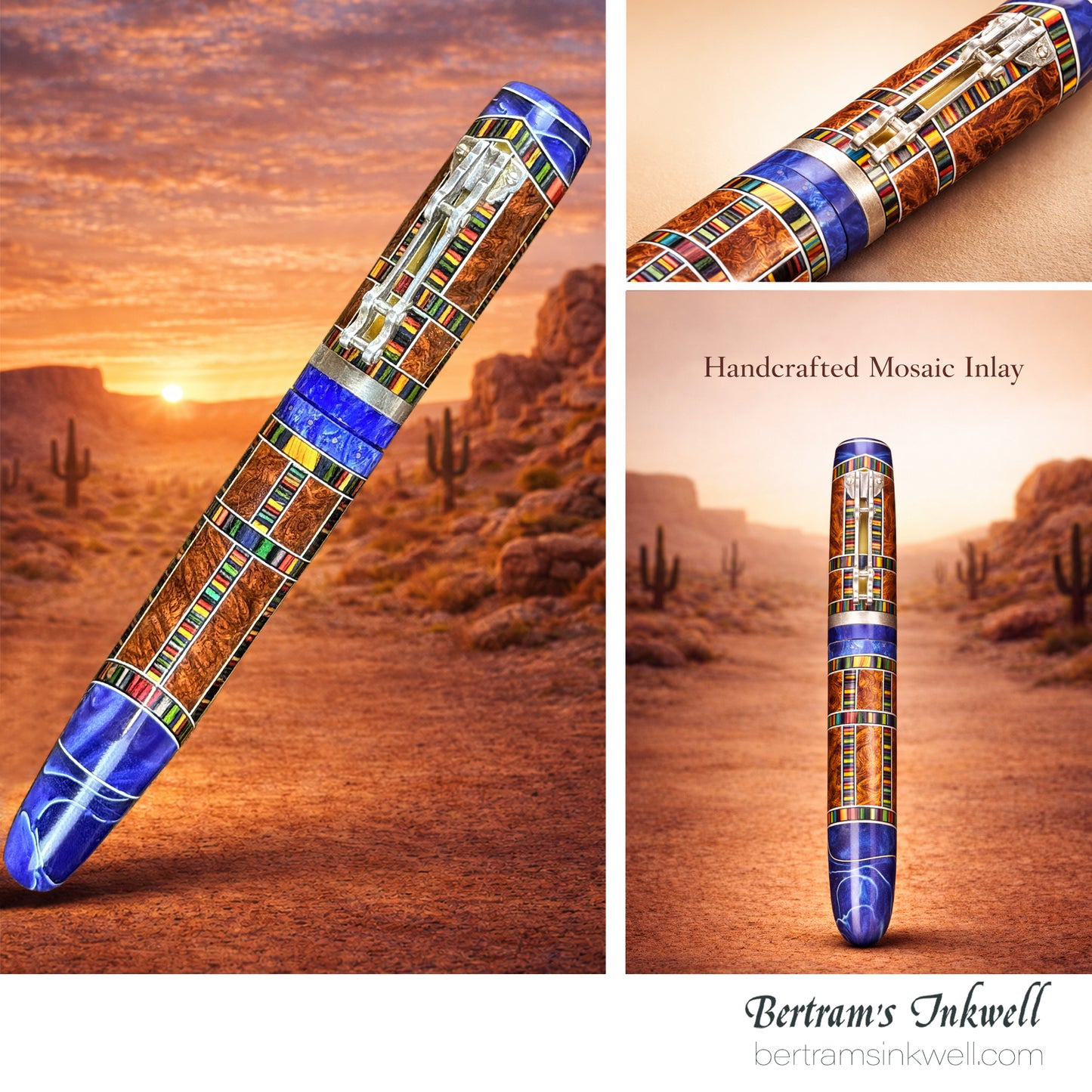 Gisi Pen Company Sonoran Deco Mosaic Inlay Limited Edition Rollerball Pen, 2000