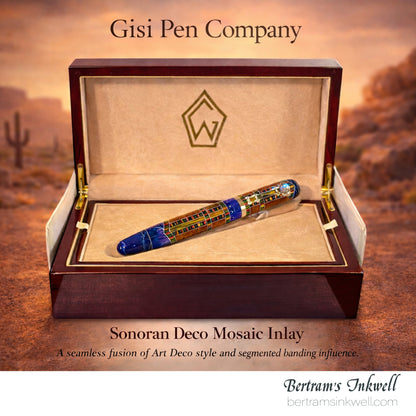 Gisi Pen Company Sonoran Deco Mosaic Inlay Limited Edition Rollerball Pen, 2000