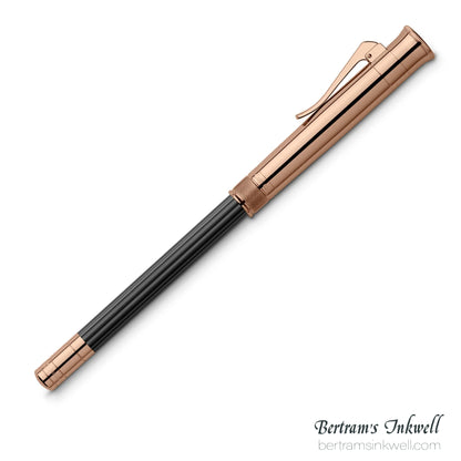 Graf Von Faber-Castell Rose Gold Plated Cap, Black Perfect Pencil
