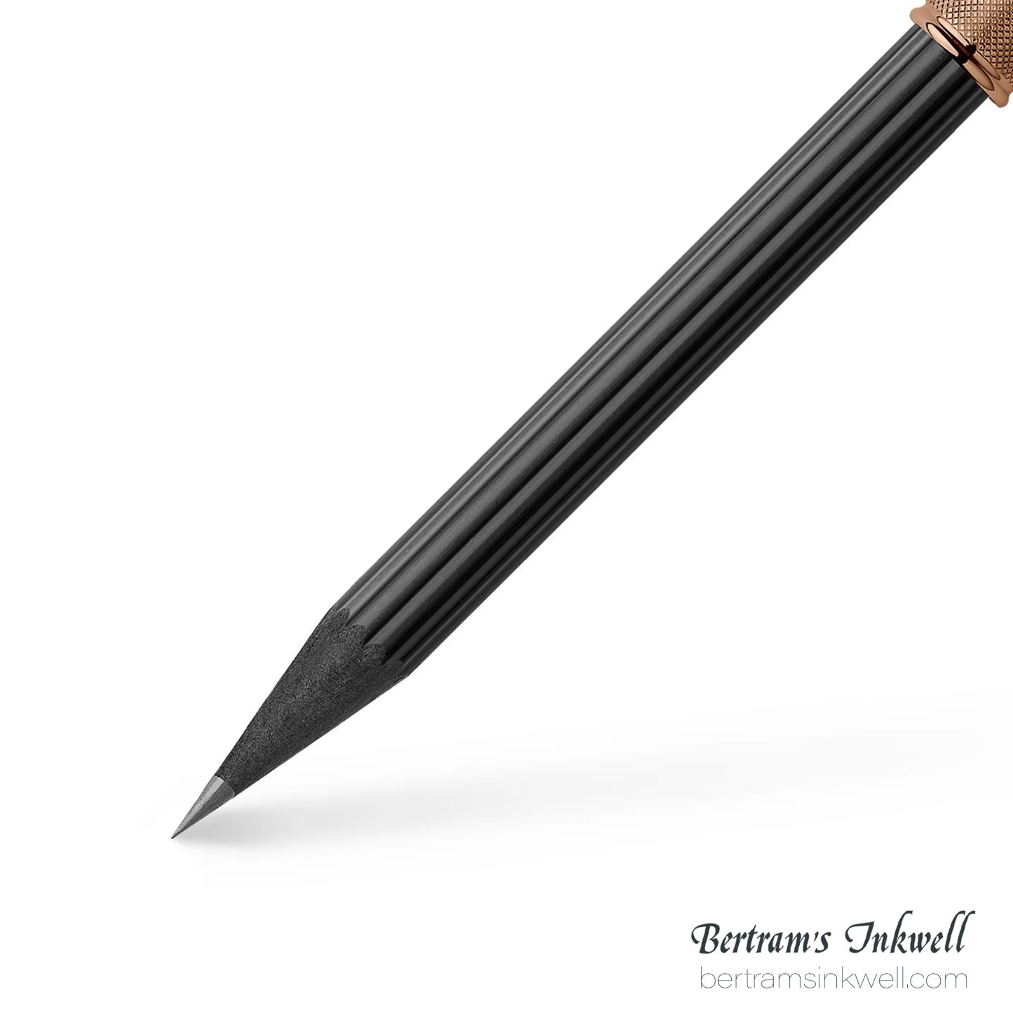Graf Von Faber-Castell Rose Gold Plated Cap, Black Perfect Pencil