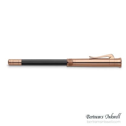Graf Von Faber-Castell Rose Gold Plated Cap, Black Perfect Pencil