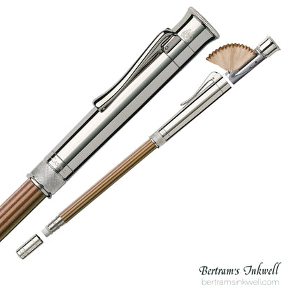 Graf Von Faber-Castell Platinum Plated Cap, Brown Perfect Pencil