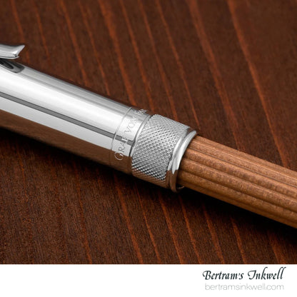 Graf Von Faber-Castell Platinum Plated Cap, Brown Perfect Pencil