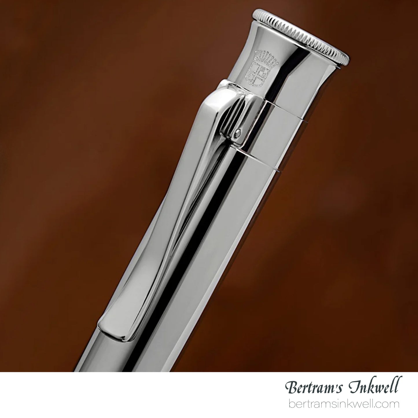 Graf Von Faber-Castell Platinum Plated Cap, Brown Perfect Pencil