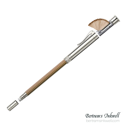 Graf Von Faber-Castell Platinum Plated Cap, Brown Perfect Pencil