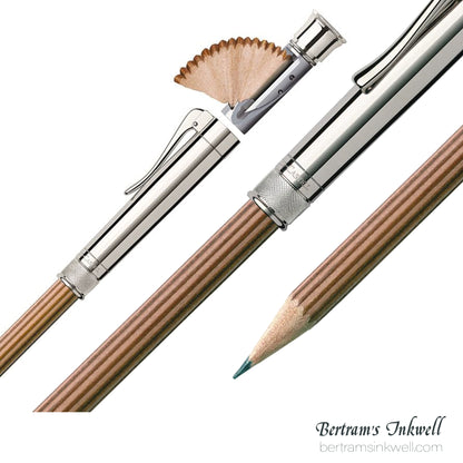 Graf Von Faber-Castell Platinum Plated Cap, Brown Perfect Pencil