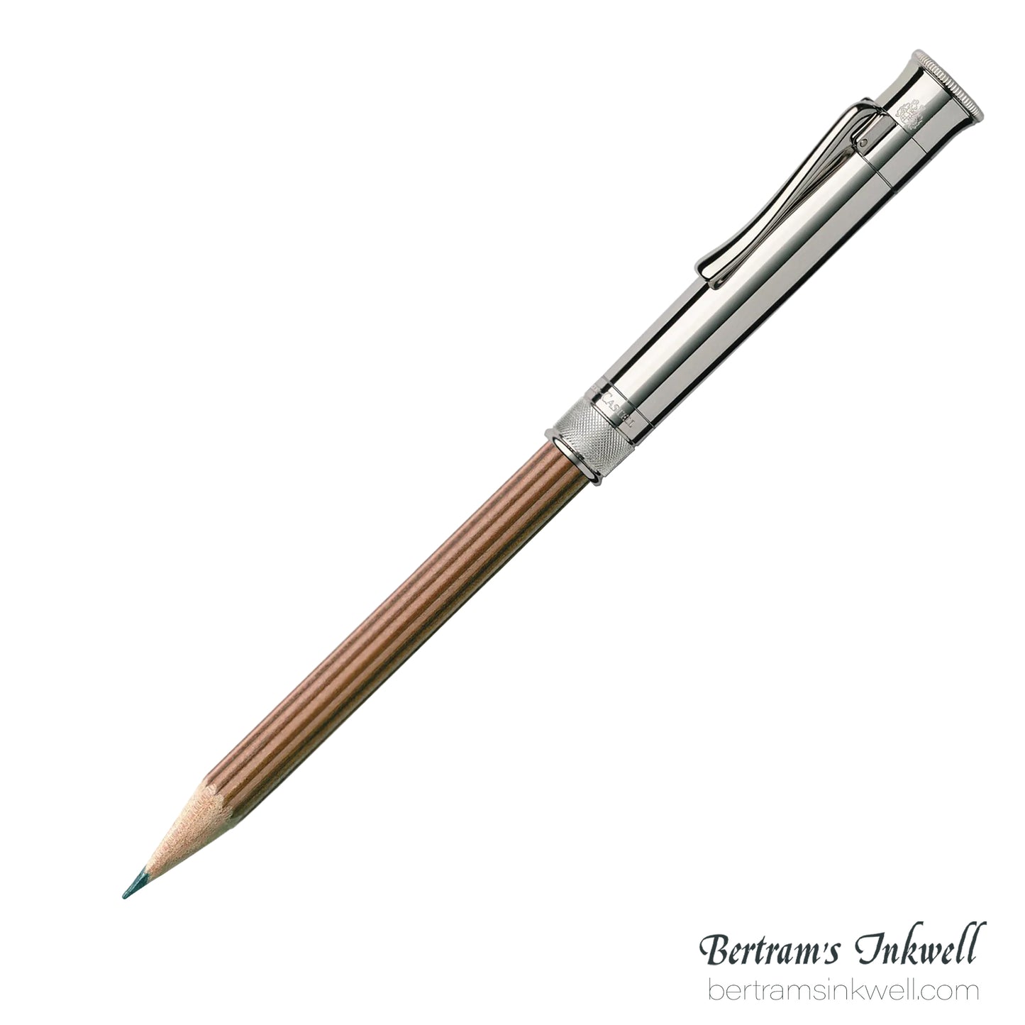 Graf Von Faber-Castell Platinum Plated Cap, Brown Perfect Pencil