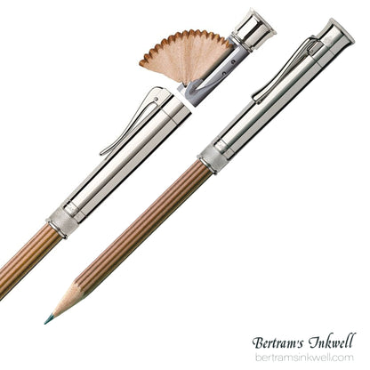 Graf Von Faber-Castell Platinum Plated Cap, Brown Perfect Pencil