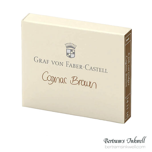 Graf von Faber-Castell Cognac Brown Ink Cartridges (6 per box)