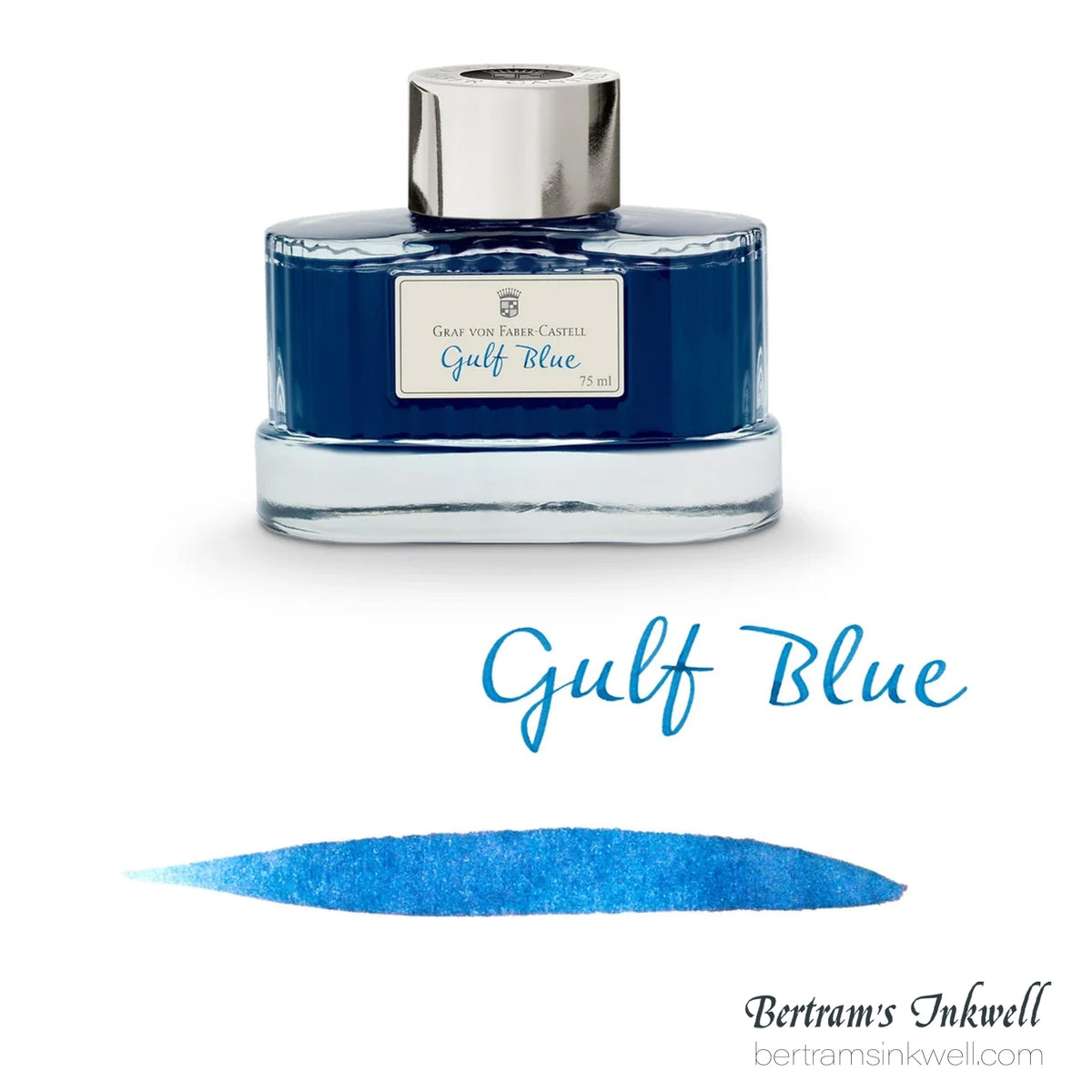 Graf von Faber-Castell Gulf Blue Fountain Pen Ink Bottle 75ml