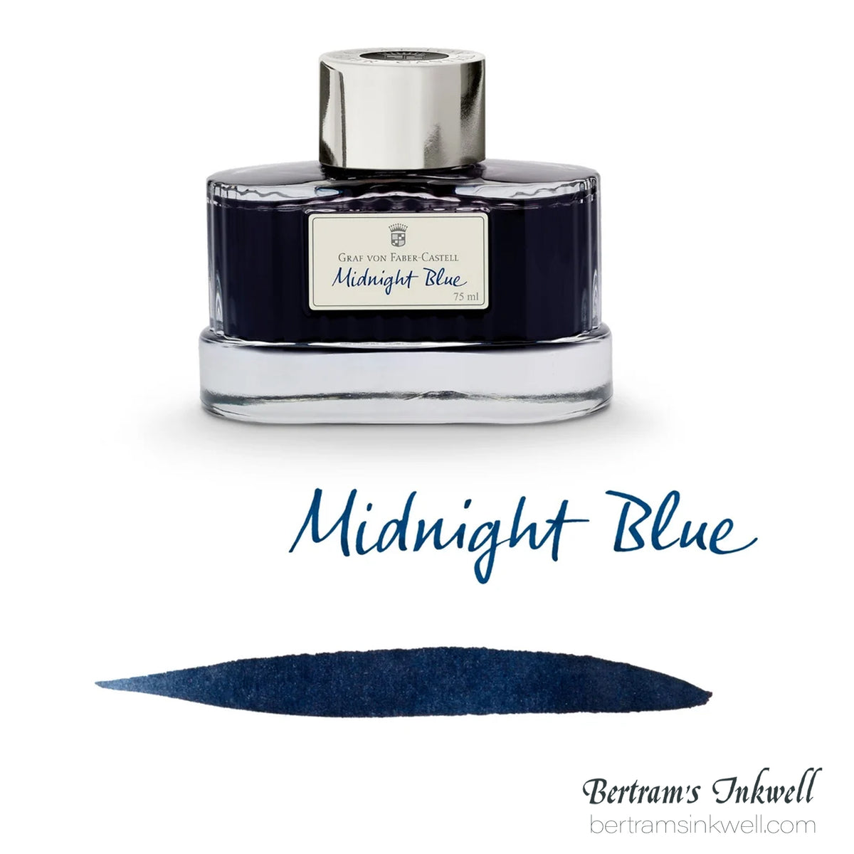 Graf von Faber-Castell Midnight Blue Fountain Pen Ink Bottle 75ml