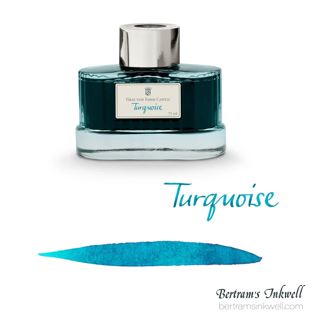Graf von Faber-Castell Turquoise Fountain Pen Ink Bottle 75ml