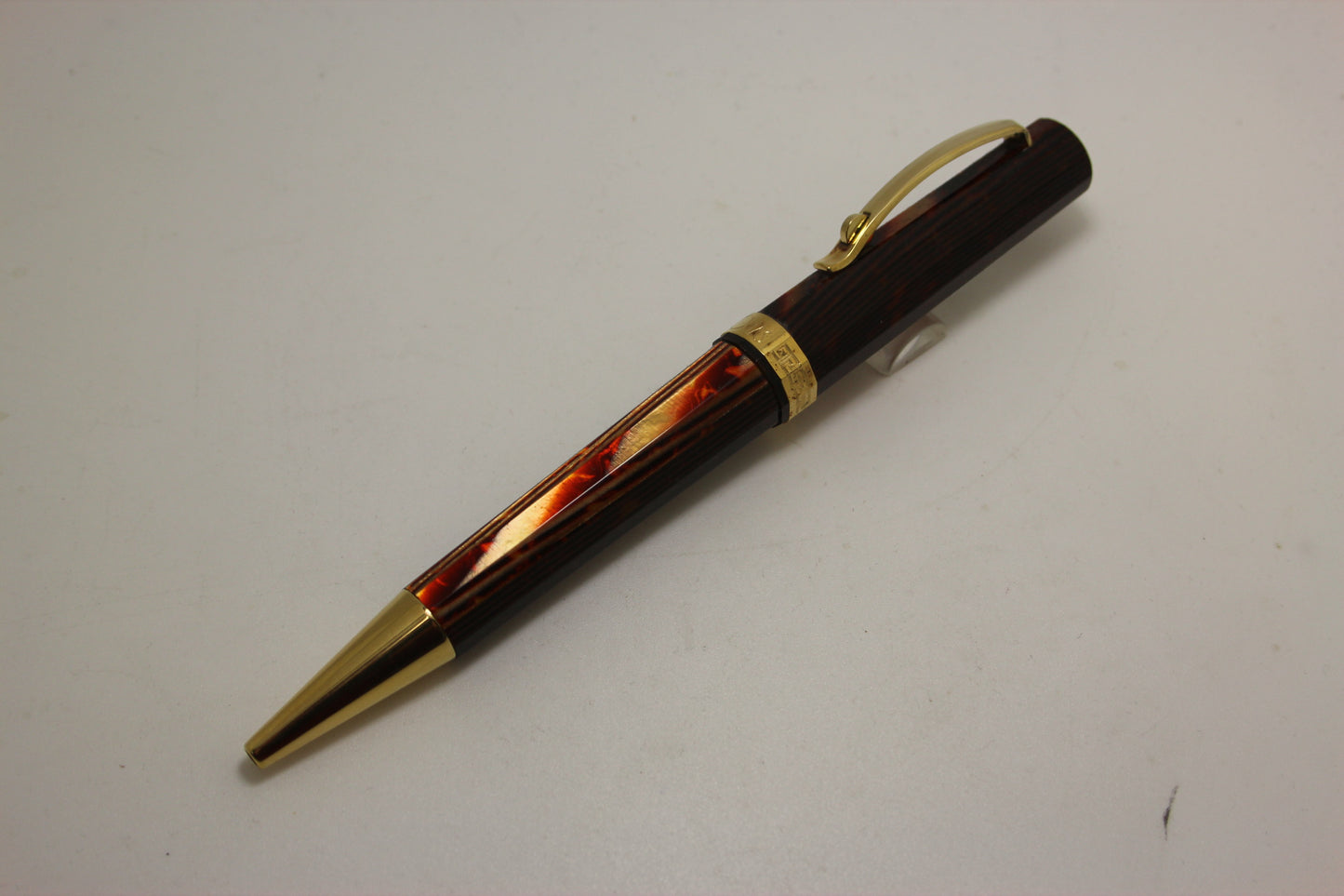 Omas Milord Celluloid Arco Ballpoint With Gold Trim