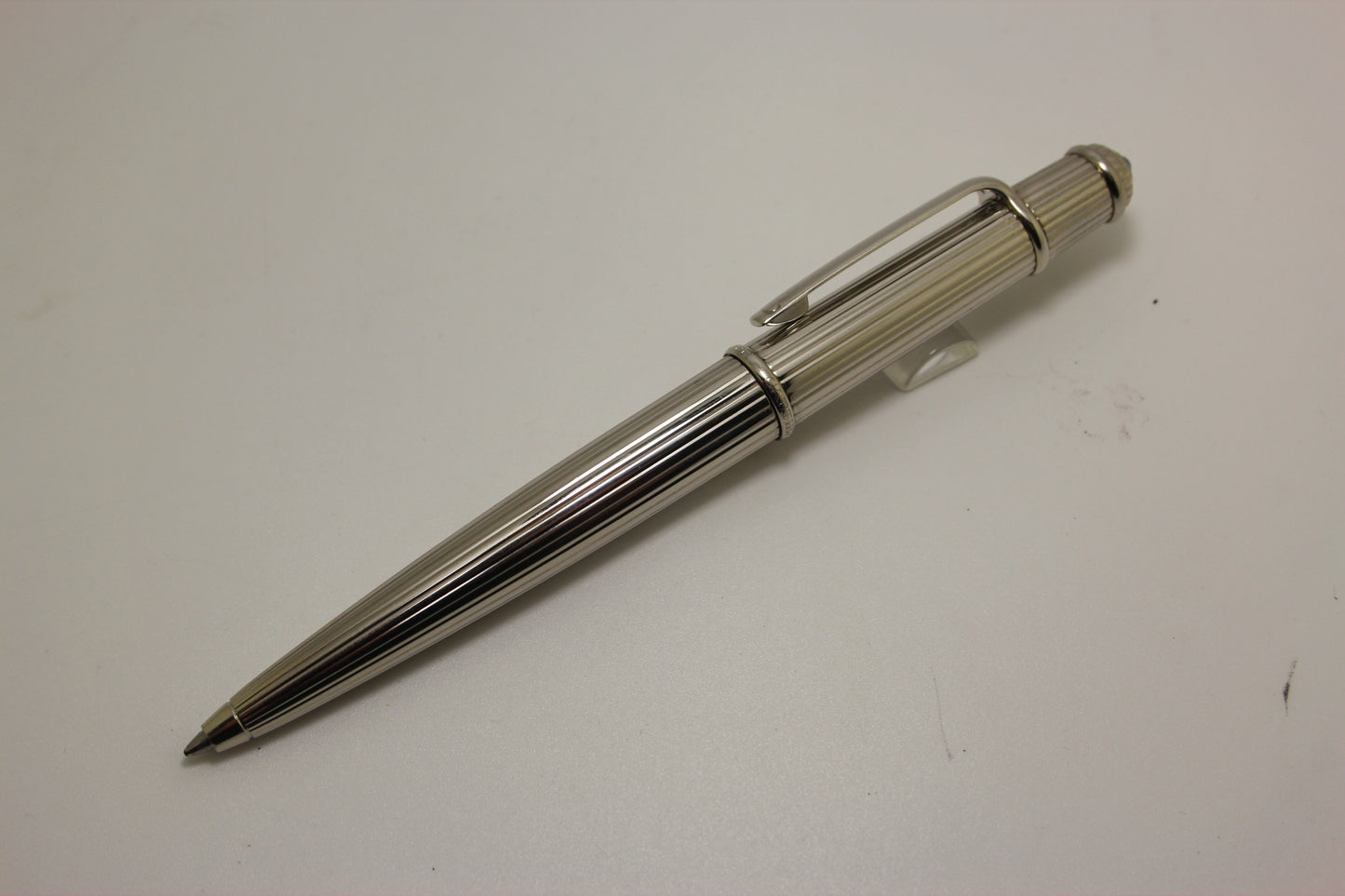 Cartier Diabolo Platinum Pinstripe Ballpoint