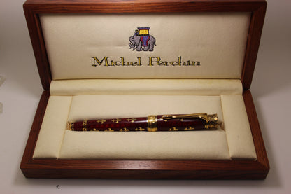 Michel Perchin Fleur de Lys Limited Edition Red vermeil Fountaian Pen