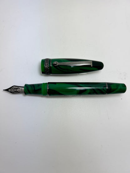 Maiora Ultra Ogiva Golden Age 2.0 Bertram's Inkwell 40th Anniversary Micro Batch Gunmetal Fountain Pen