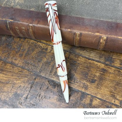Laban Scepter Ivory Brown Electric Rollerball With Leather Pen Case