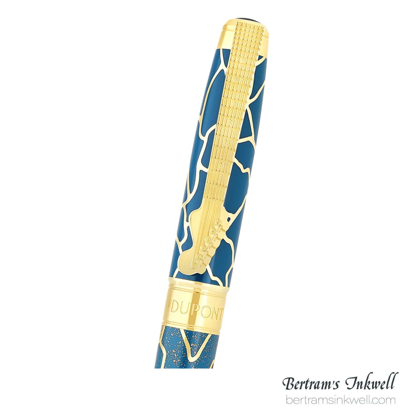 ST Dupont Line D Eternity Large Fender Blue & Golden Fountain Pen
