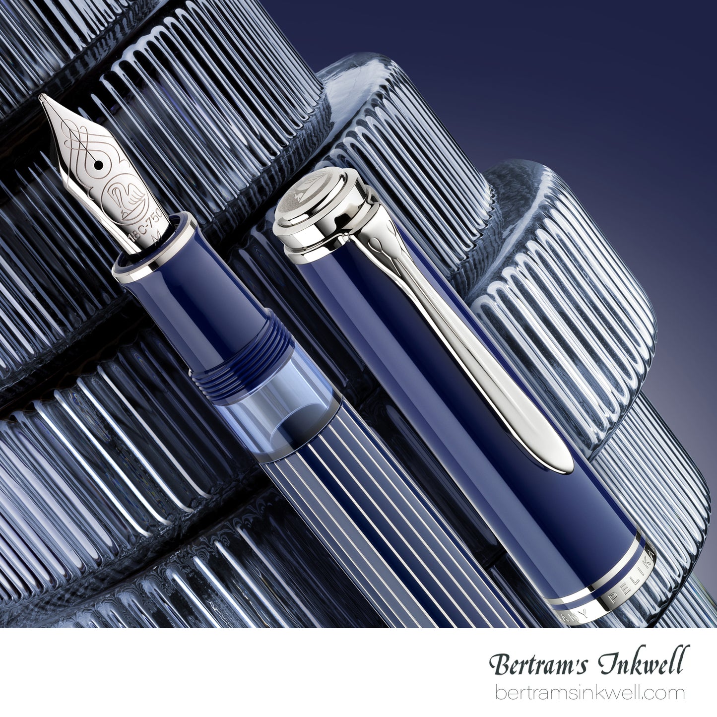 Pelikan Souverän M815 Metal Striped Blue Special Edition Fountain Pen