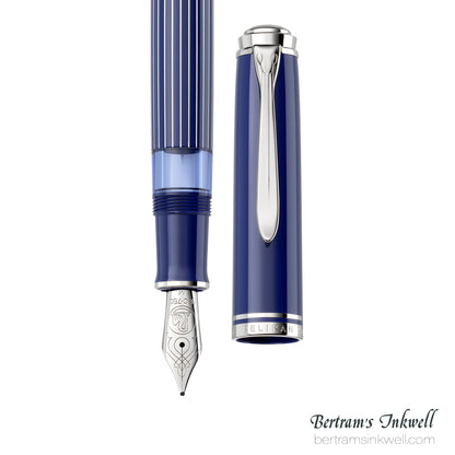Pelikan Souverän M815 Metal Striped Blue Special Edition Fountain Pen