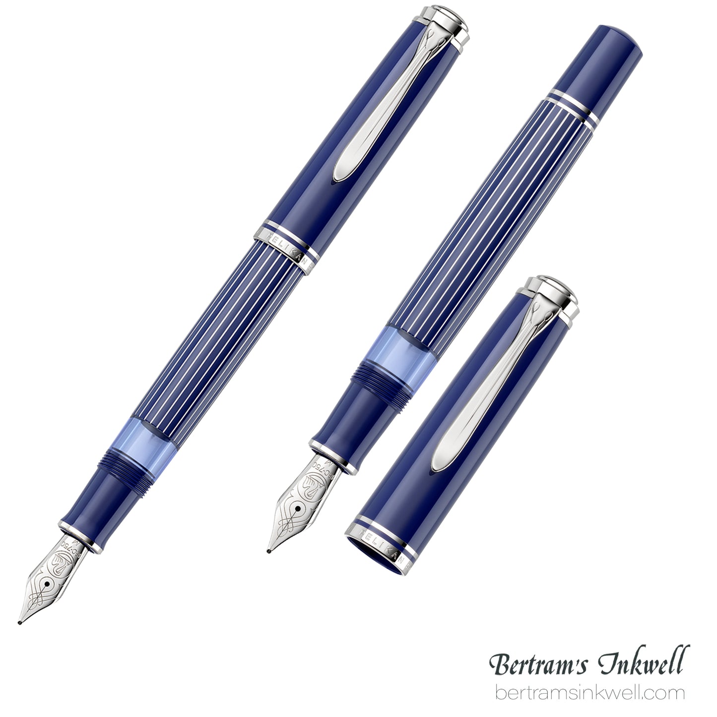 Pelikan Souverän M815 Metal Striped Blue Special Edition Fountain Pen