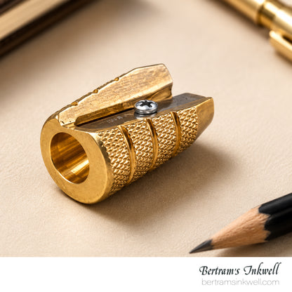 Mobius & Ruppert in Brass Artists Pencil Sharpener Bullet / Grenade