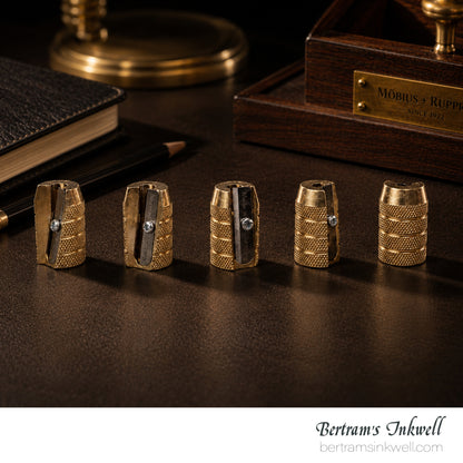 Mobius & Ruppert in Brass Artists Pencil Sharpener Bullet / Grenade