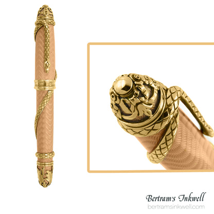 Michel Perchin Faberge Pink Serpent Limited Edition Fountain Pen, 1997