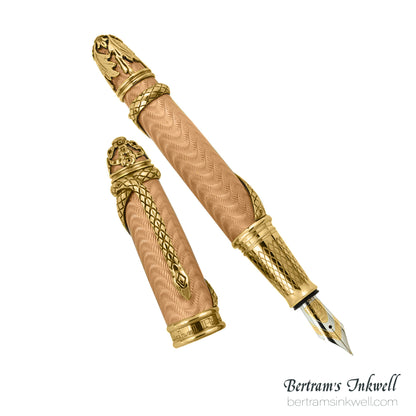 Michel Perchin Faberge Pink Serpent Limited Edition Fountain Pen, 1997