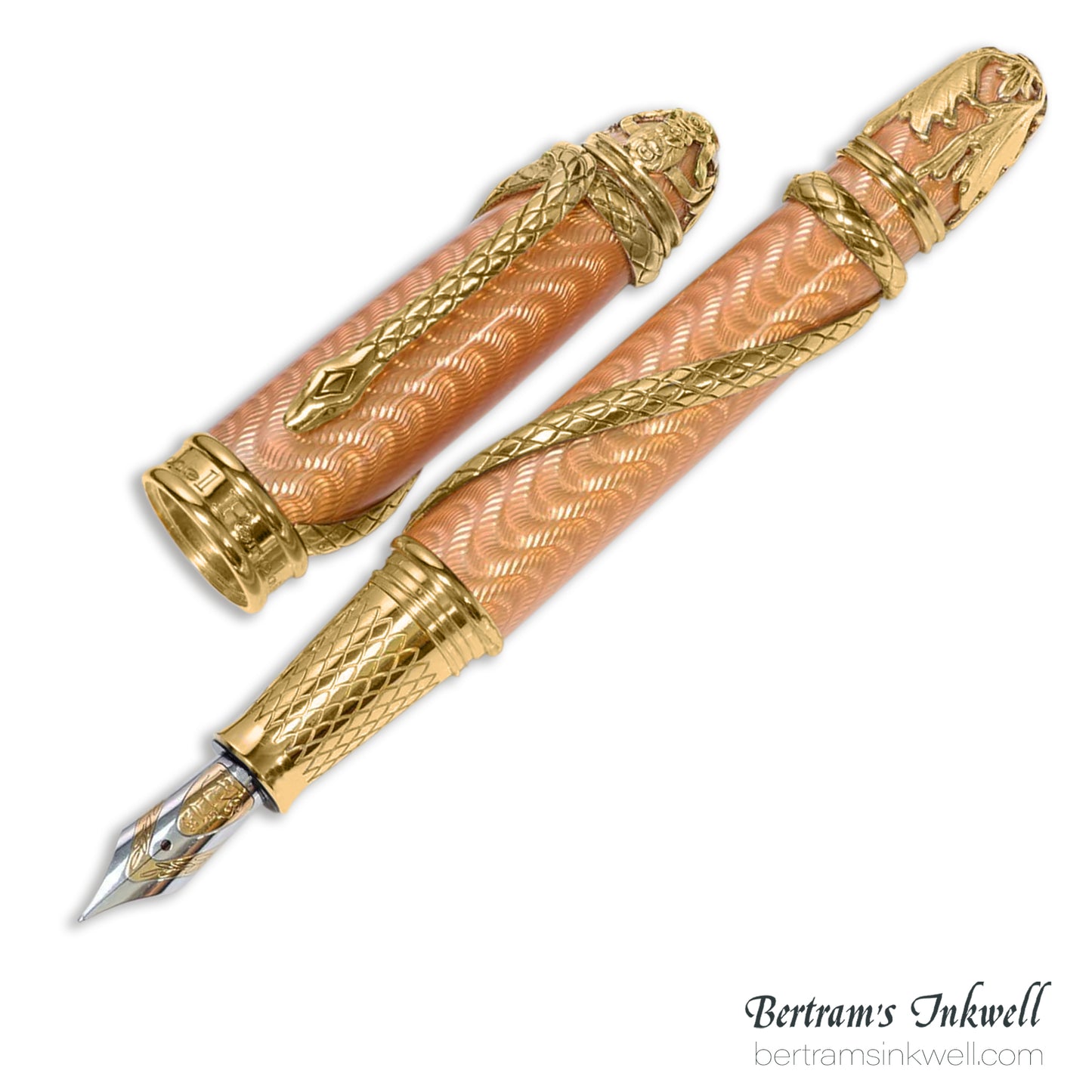 Michel Perchin Faberge Pink Serpent Limited Edition Fountain Pen, 1997