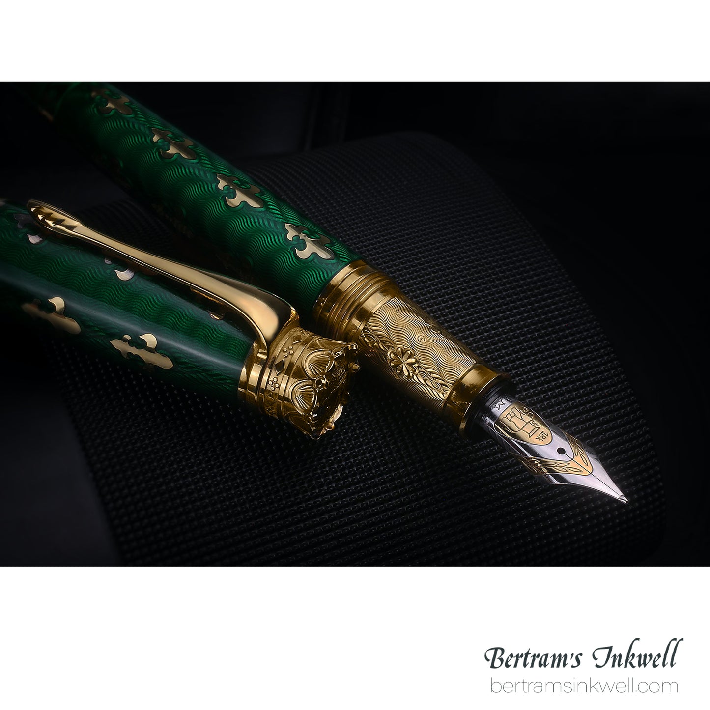 Michel Perchin Fleur-De-Lis Green Limited Edition Fountain Pen, 1999