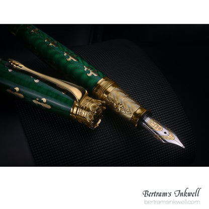 Michel Perchin Fleur-De-Lis Green Limited Edition Fountain Pen, 1999