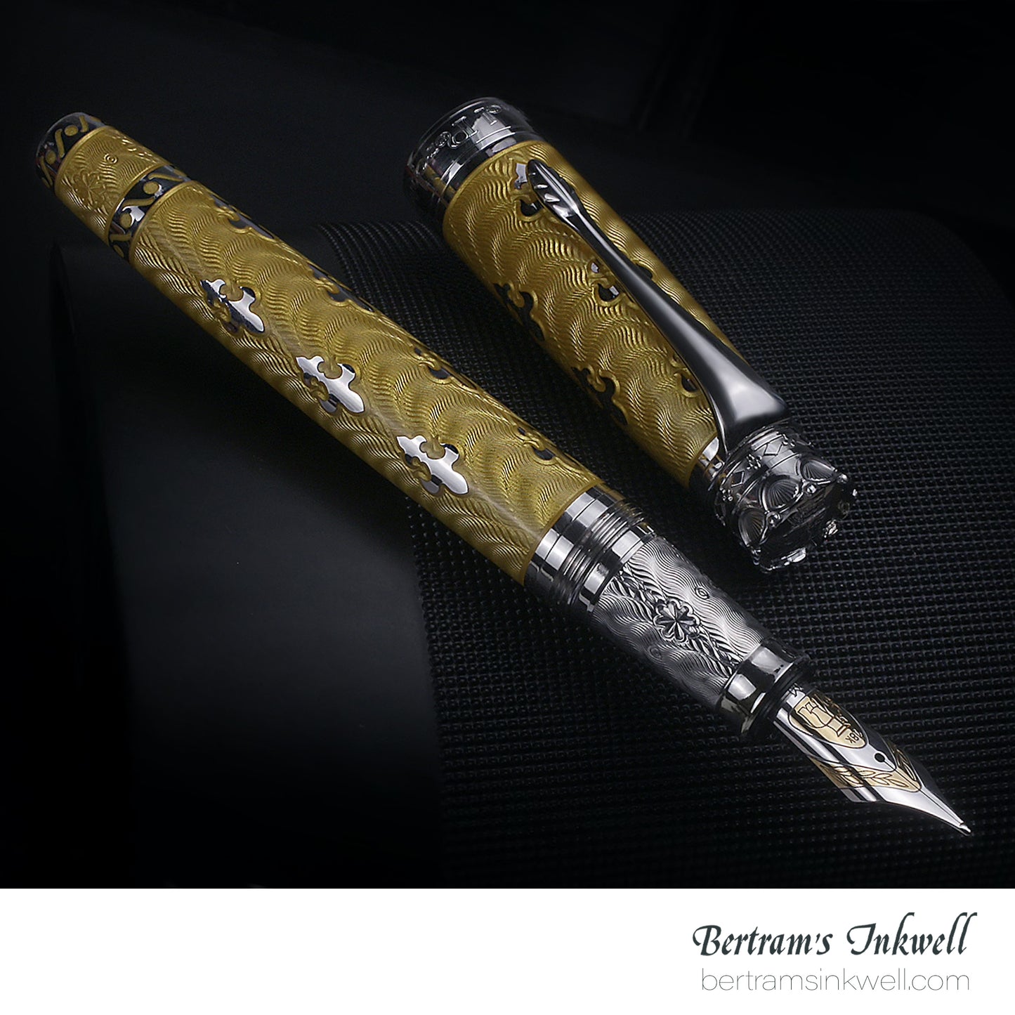 Michel Perchin Fleur-De-Lis Coronation Yellow Limited Edition Fountain Pen, 1999