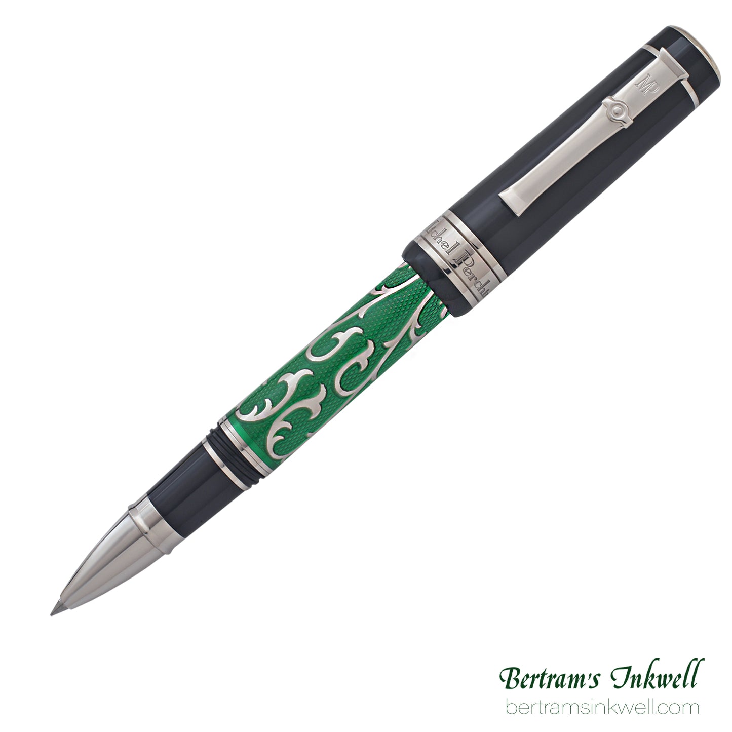 Michel Perchin MP4 Emerald Green Enamel Rhodium Limited Edition Rollerball Pen, 2005