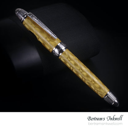 Michel Perchin Russian Eagle Coronation Yellow Limited Edition Fountain Pen, 2006
