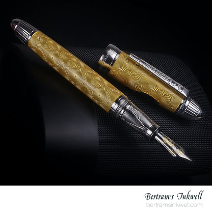 Michel Perchin Russian Eagle Coronation Yellow Limited Edition Fountain Pen, 2006