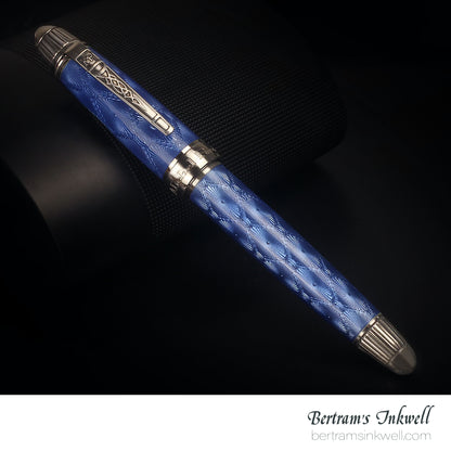 Michel Perchin Russian Eagle Periwinkle Blue Limited Edition Fountain Pen, 2006