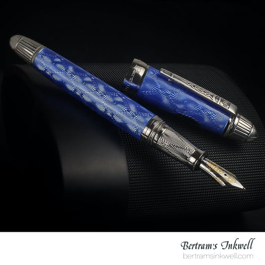 Michel Perchin Russian Eagle Periwinkle Blue Limited Edition Fountain Pen, 2006