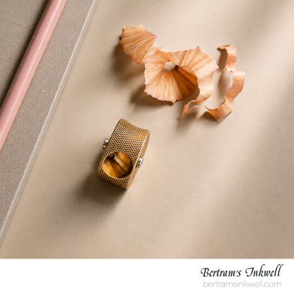 Mobius & Ruppert in Brass Artists Pencil Sharpener in Double Round