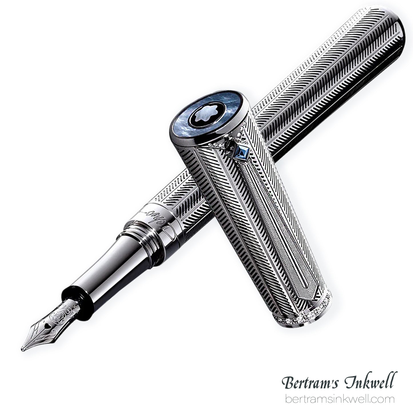 Montblanc Marlene Dietrich 1901 Silver and Diamonds Limited Edition Fountain Pen 101402, 2007